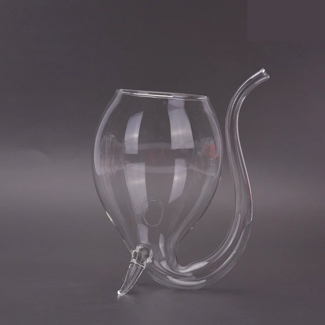 Lismali Home and Decor Straw Glasses Transparent Cat Tail Cocktail Glasses
