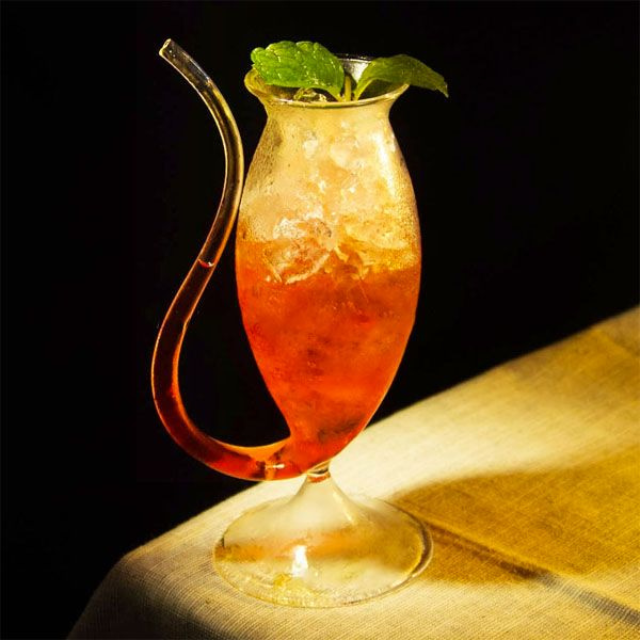 Lismali Home and Decor Straw Glasses Transparent Cat Tail Cocktail Glasses