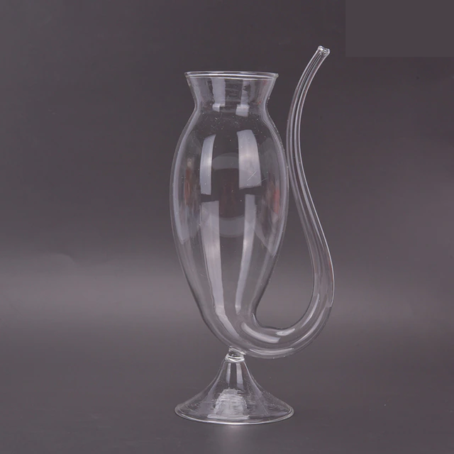 Lismali Home and Decor Straw Glasses Transparent Cat Tail Cocktail Glasses
