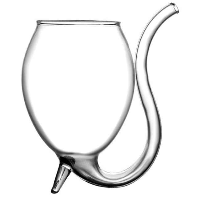 Lismali Home and Decor Straw Glasses Transparent Cat Tail Cocktail Glasses