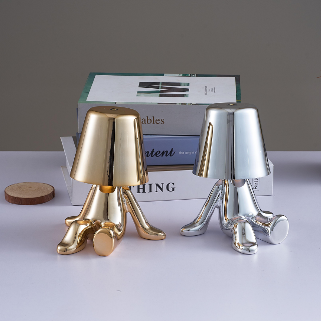 Lismali Home and Decor Thinker Table Lamp Collection - Touch Dimmable Wireless Led Night Light
