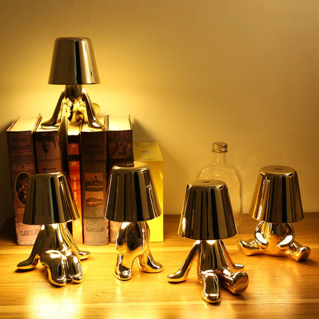 Lismali Home and Decor Thinker Table Lamp Collection - Touch Dimmable Wireless Led Night Light