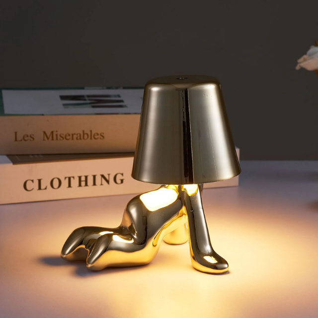 Lismali Home and Decor Thinker Table Lamp Collection - Touch Dimmable Wireless Led Night Light