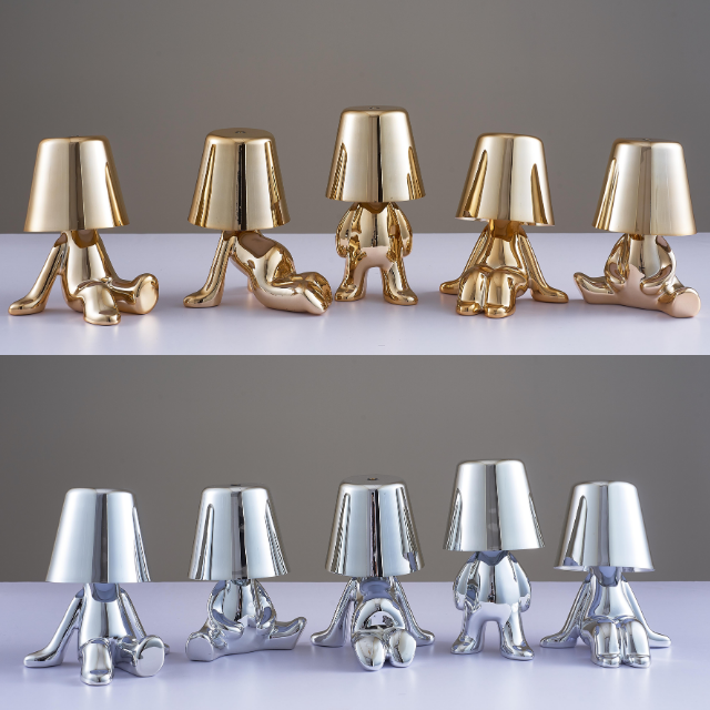 Lismali Home and Decor Thinker Table Lamp Collection - Touch Dimmable Wireless Led Night Light