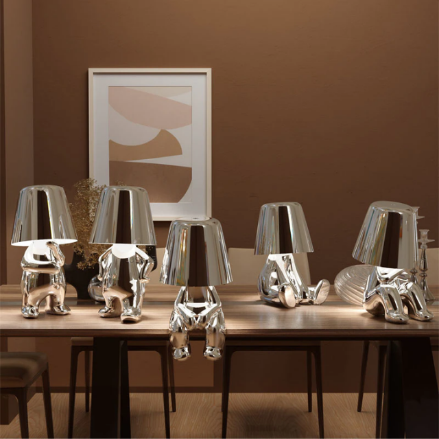 Lismali Home and Decor Thinker Table Lamp Collection - Touch Dimmable Wireless Led Night Light