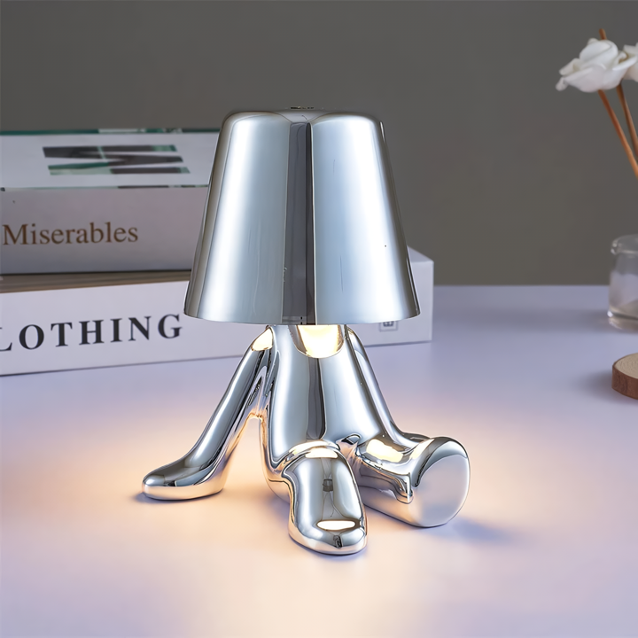 Lismali Home and Decor Thinker Table Lamp Collection - Touch Dimmable Wireless Led Night Light