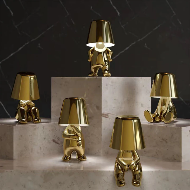 Lismali Home and Decor Thinker Table Lamp Collection - Touch Dimmable Wireless Led Night Light