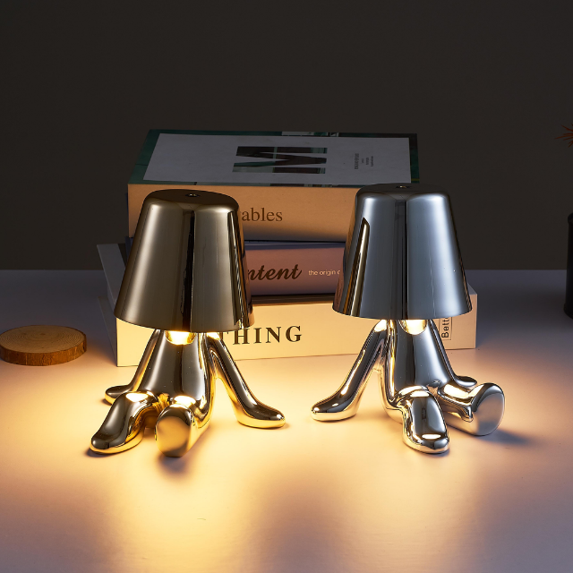 Lismali Home and Decor Thinker Table Lamp Collection - Touch Dimmable Wireless Led Night Light