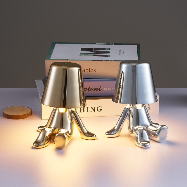 Lismali Home and Decor Thinker Table Lamp Collection - Touch Dimmable Wireless Led Night Light