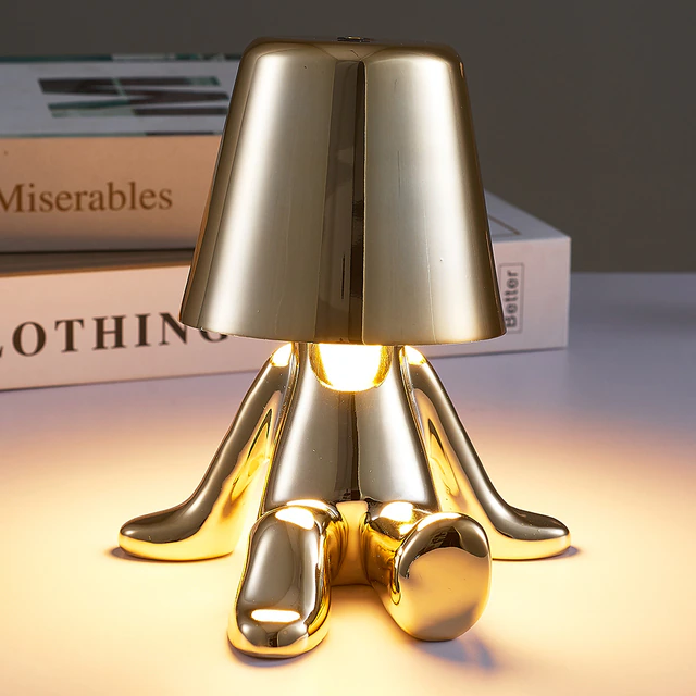 Lismali Home and Decor Thinker Table Lamp Collection - Touch Dimmable Wireless Led Night Light