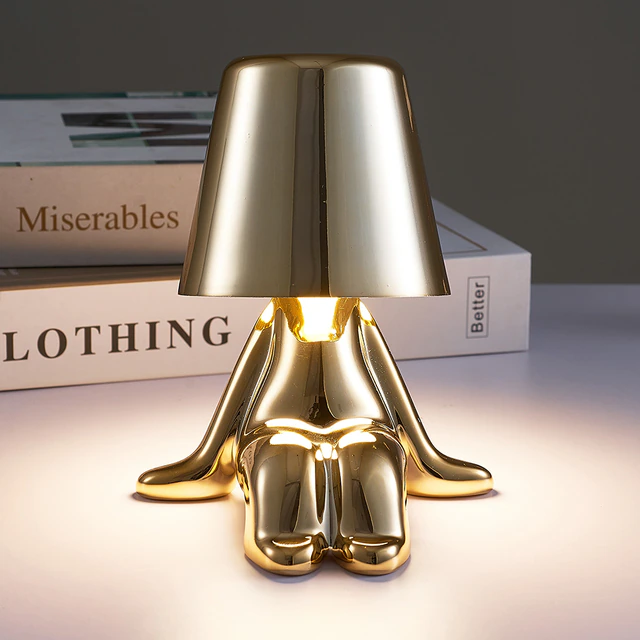 Lismali Home and Decor Thinker Table Lamp Collection - Touch Dimmable Wireless Led Night Light