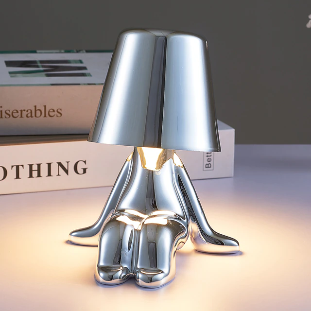 Lismali Home and Decor Thinker Table Lamp Collection - Touch Dimmable Wireless Led Night Light