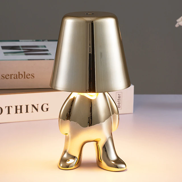 Lismali Home and Decor Thinker Table Lamp Collection - Touch Dimmable Wireless Led Night Light