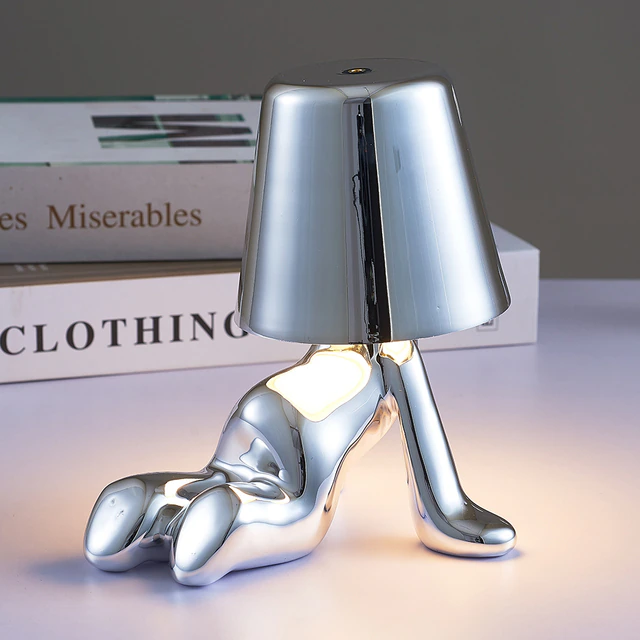 Lismali Home and Decor Thinker Table Lamp Collection - Touch Dimmable Wireless Led Night Light