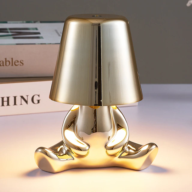 Lismali Home and Decor Thinker Table Lamp Collection - Touch Dimmable Wireless Led Night Light