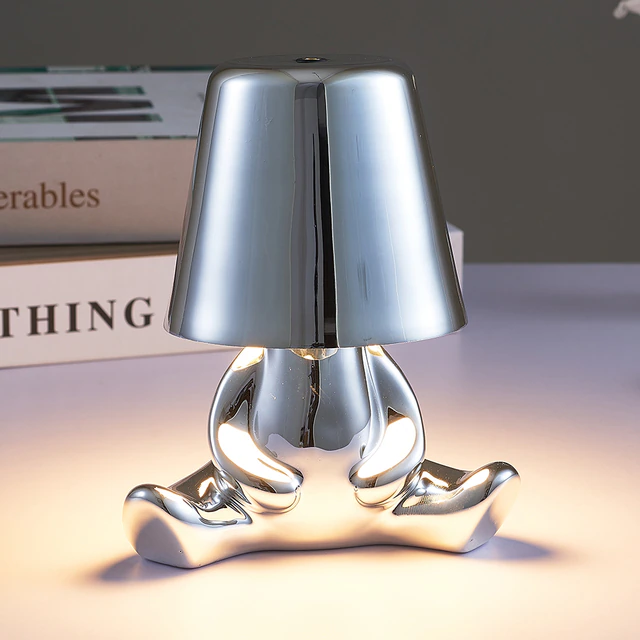 Lismali Home and Decor Thinker Table Lamp Collection - Touch Dimmable Wireless Led Night Light