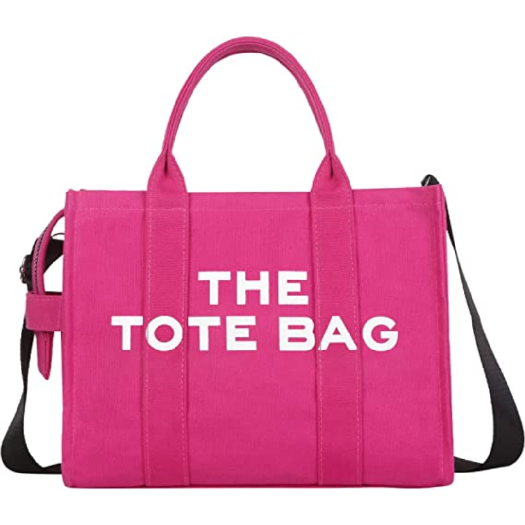 Canvas Tote Bag With Zipper Crossbody Bag