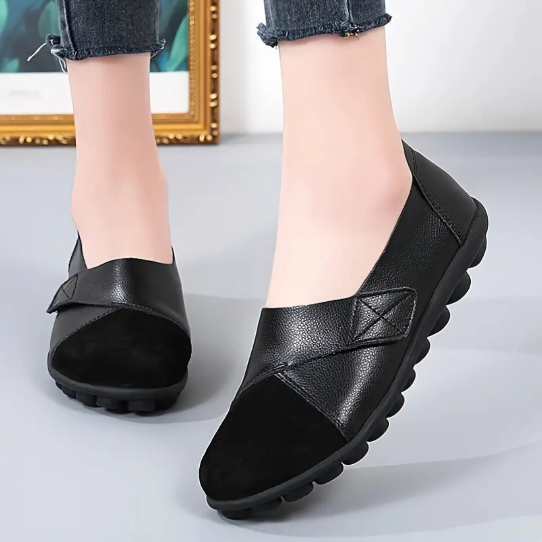 Lismali Uniqcomfy Wide Toe Box & Wide Size Leather Moccasin - Basic Colors