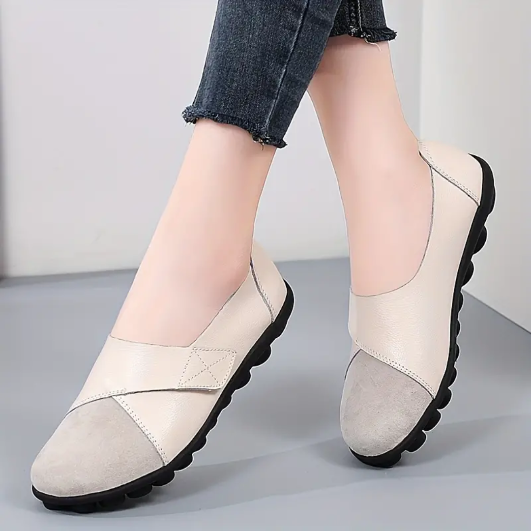 Lismali Uniqcomfy Wide Toe Box & Wide Size Leather Moccasin - Basic Colors