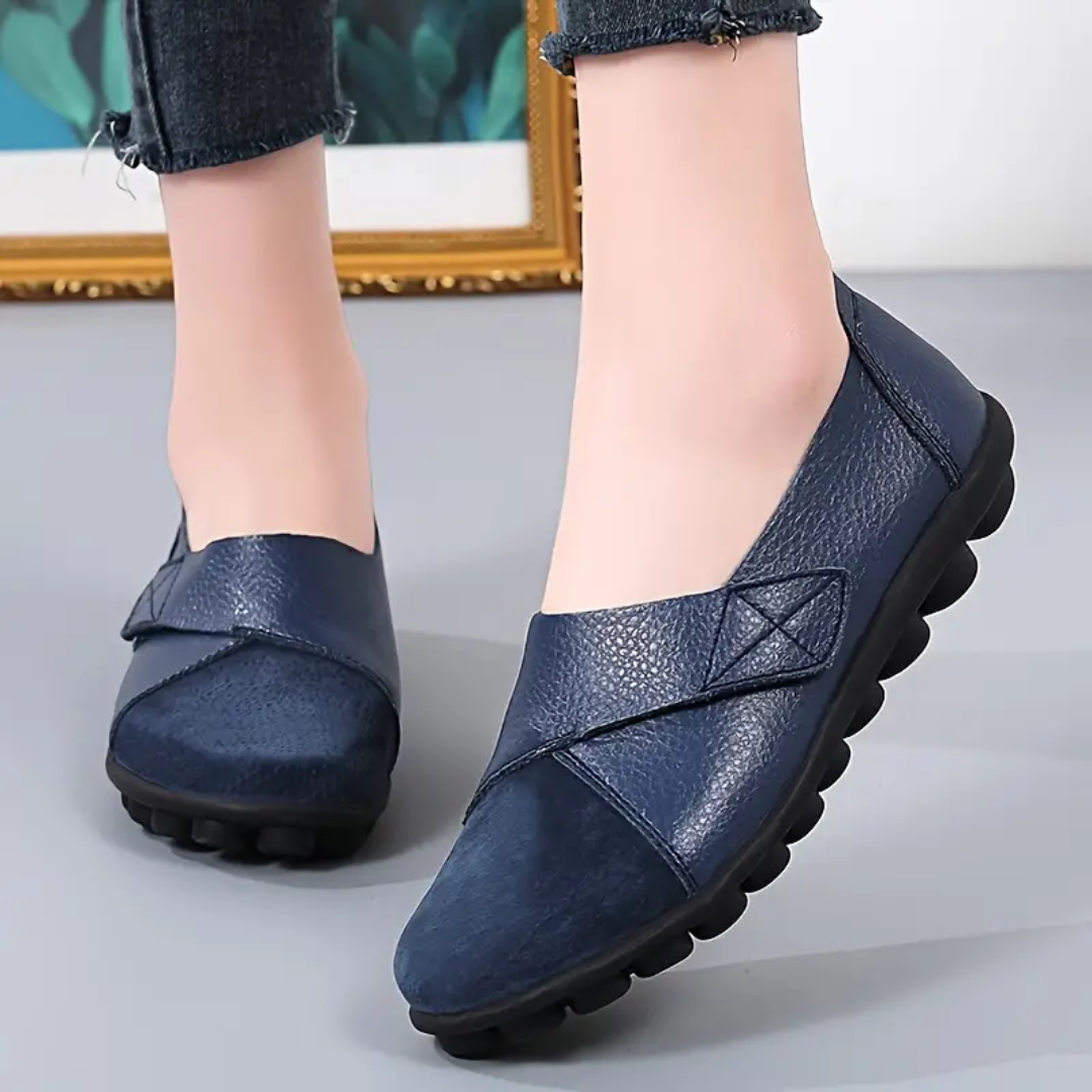 Lismali Uniqcomfy Wide Toe Box & Wide Size Leather Moccasin - Basic Colors