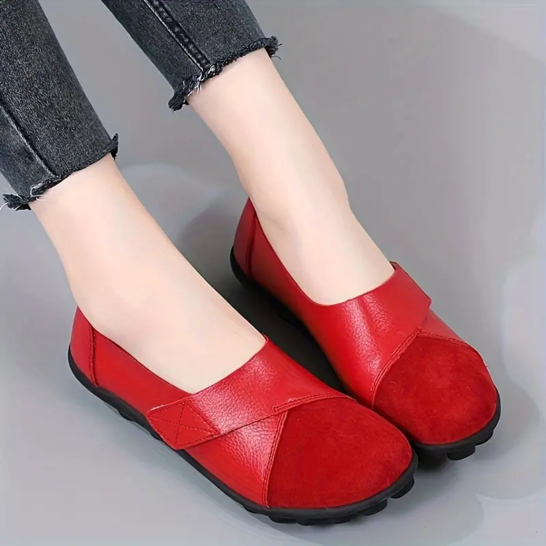 Lismali Uniqcomfy Wide Toe Box & Wide Size Leather Moccasin - Basic Colors