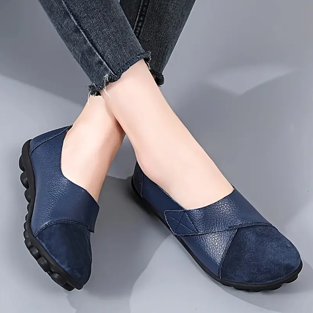 Lismali Uniqcomfy Wide Toe Box & Wide Size Leather Moccasin - Basic Colors