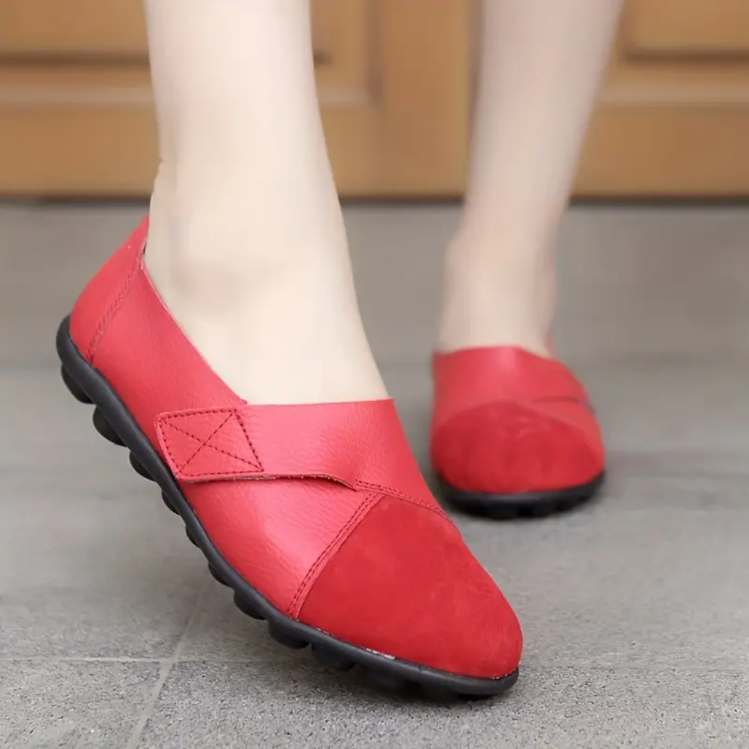 Lismali Uniqcomfy Wide Toe Box & Wide Size Leather Moccasin - Basic Colors