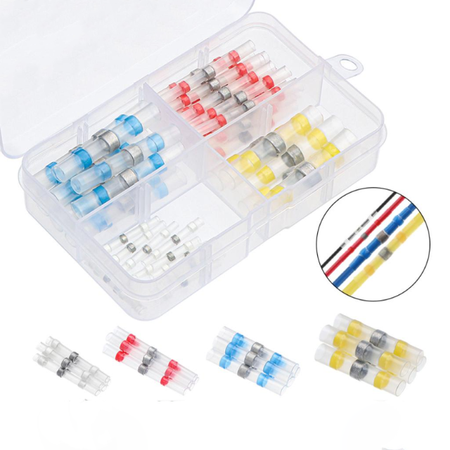 Solder Seal Wire Connectors Heat Shrink Waterproof Electrical Wire Terminals Connectors Kit