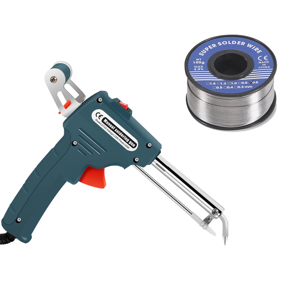 Soldering Irons Kit- Automatic One Hand Soldering Adjustble Temperature Solder Iron Kit Welding Tool with Lead-free Wire