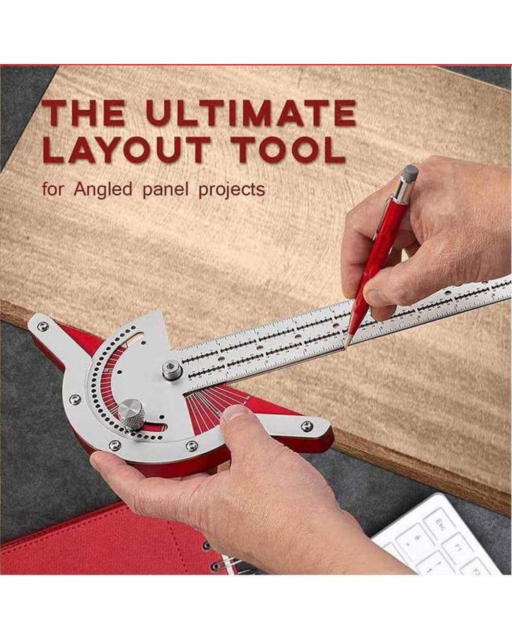 Ultra Precision Marking Ruler Square T Type Woodworking Scriber Measuring Tool