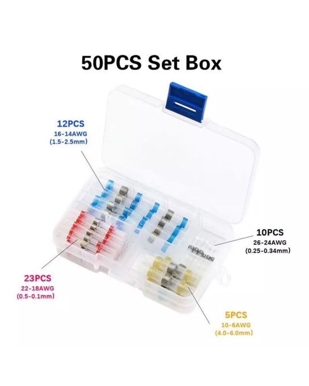Solder Seal Wire Connectors Heat Shrink Waterproof Electrical Wire Terminals Connectors Kit