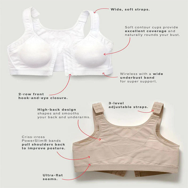 1/2PCS Ever So Cute Bra for Seniors Posture Corrector Front Closure Support Bra  for Elderly Women,Plus Size No Underwire Vest (S, A) at  Women's  Clothing store