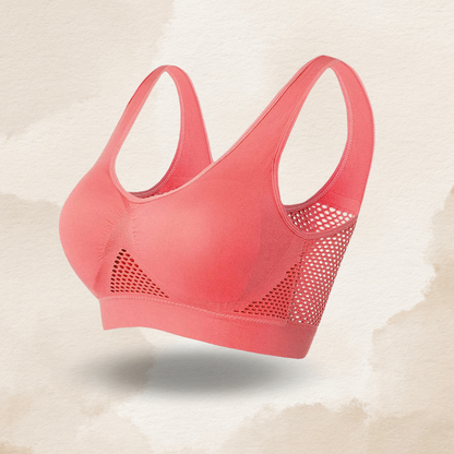 Breathable Cool Lift Up Air Bra, Women's Seamless Air Permeable Cooling  Comfort Bra, Plus Size Yoga Sports Bras (Red,6XL)