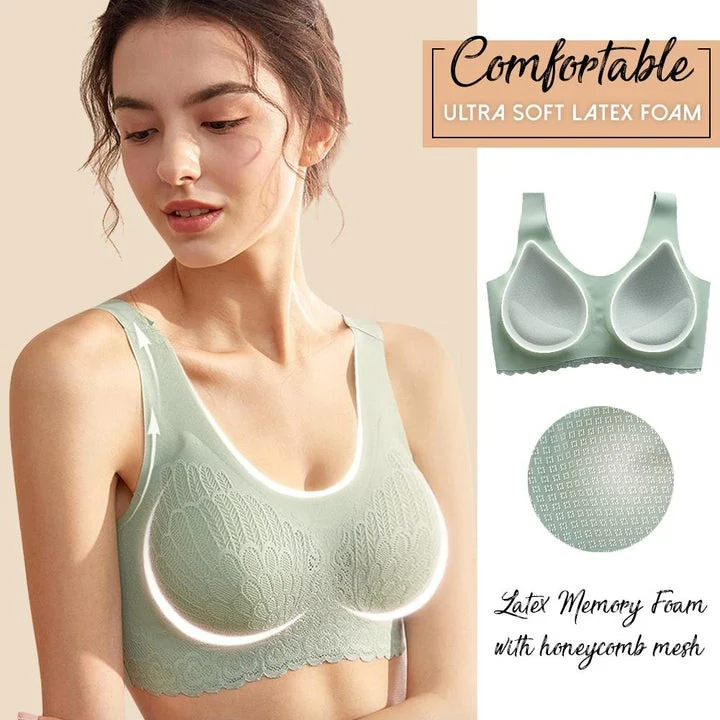 Soft Seamless Front Lace Bras,Front Closure Bra for Women, 5d