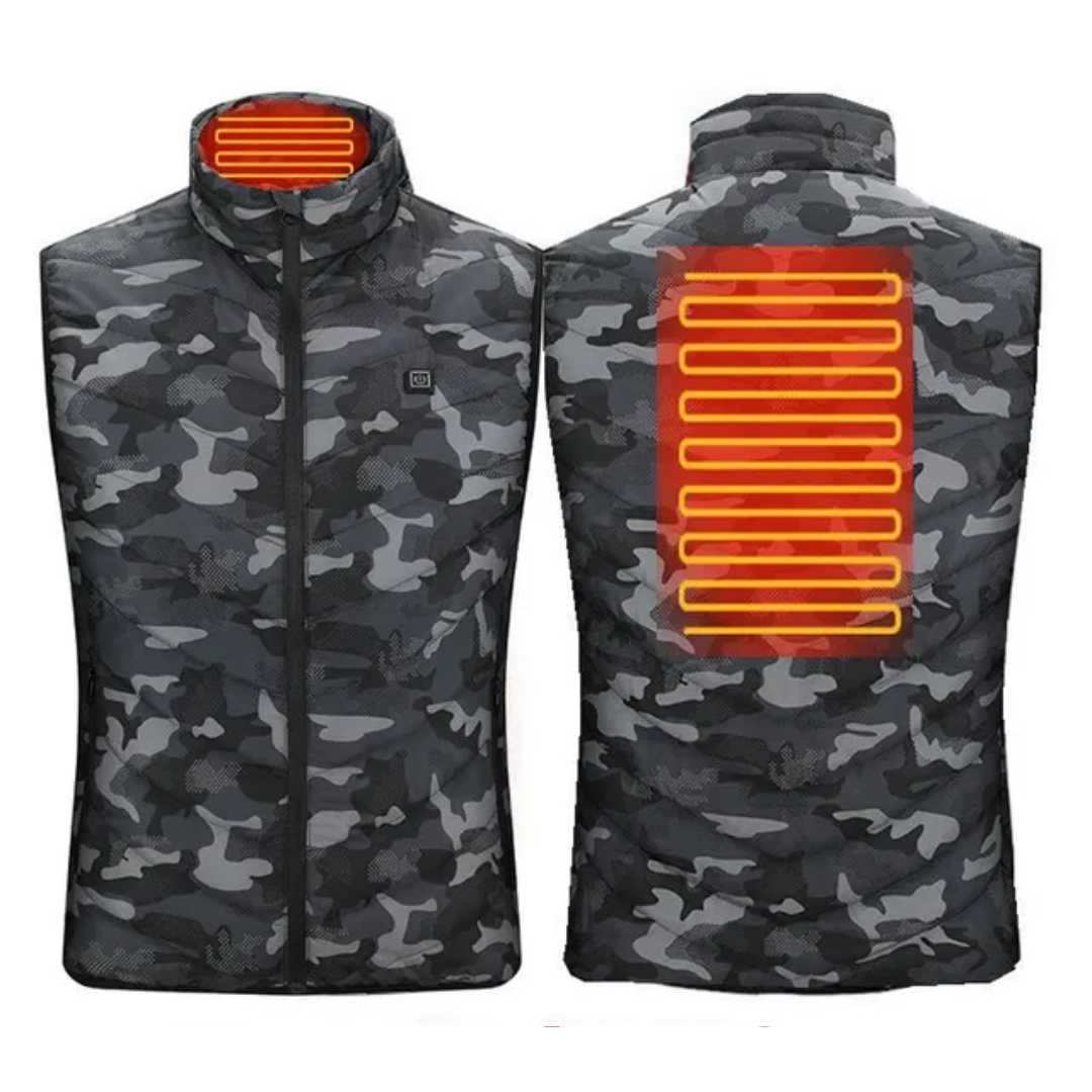 2 Areas Heat Vest For Men and Women - Black