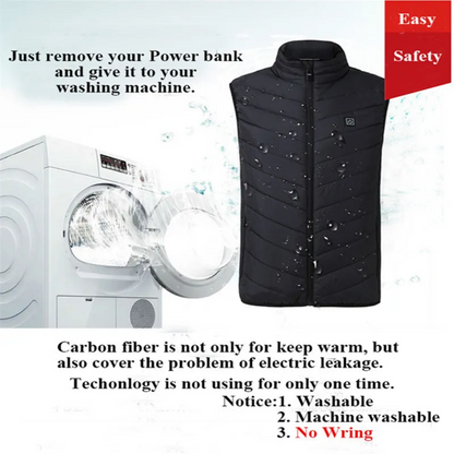 Black Heated Vest For Men