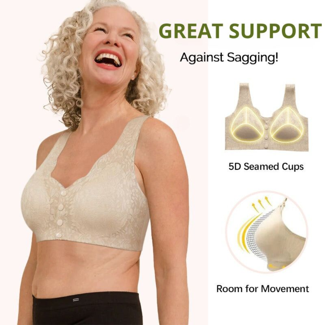 Women's Front Closure Seamless Bra 5d Shaping No Trace Wireless