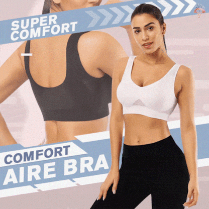 Seamless Wireless Mesh Breathable Cool Liftup Air Sports Bra Large