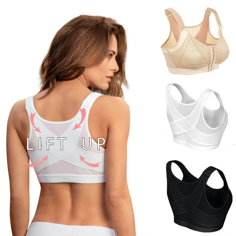 Posture Support Corrector Support Boost Bra Front Closure Bra Plus