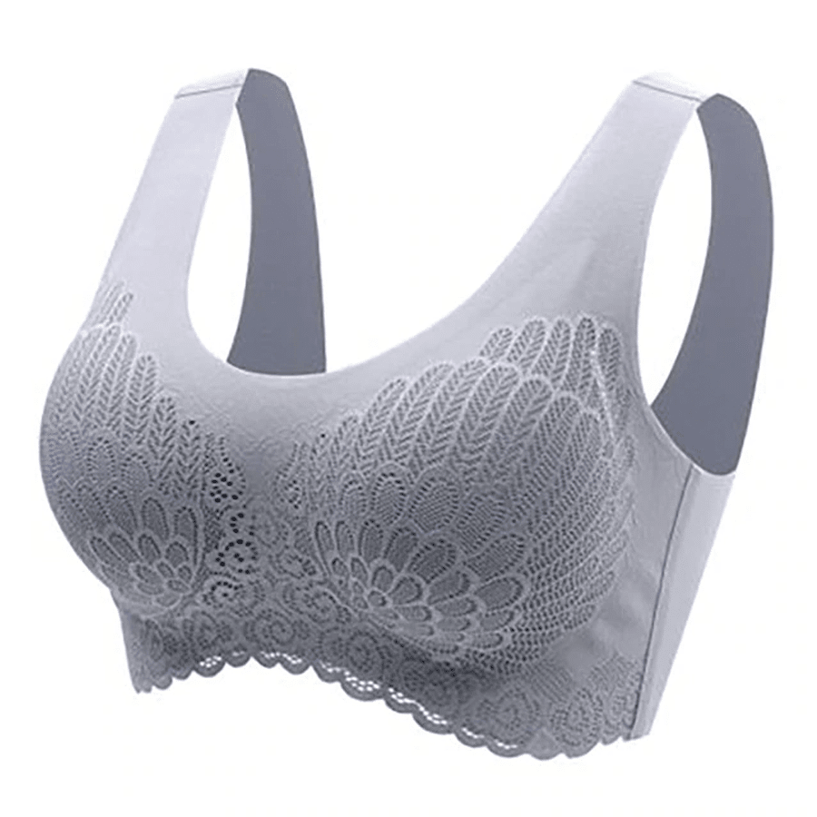 5D Wireless Contour Bra Padded Lace Push Up Brassiere Women Daily