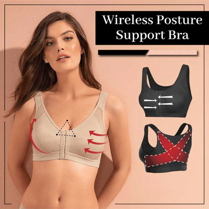 Posture Support Corrector Support Boost Bra Front Closure Bra Plus Size For Women