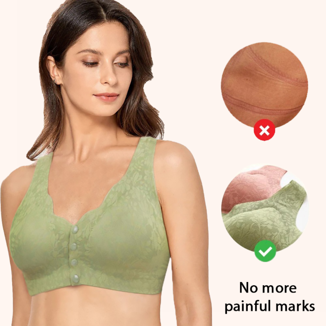 Conlarlys Bra, Conlarlys Front Closure Acutefebruary Bra, Conlarlys  Seamless Lift Bra with Front Snaps for Women (Beige, Large) at   Women's Clothing store