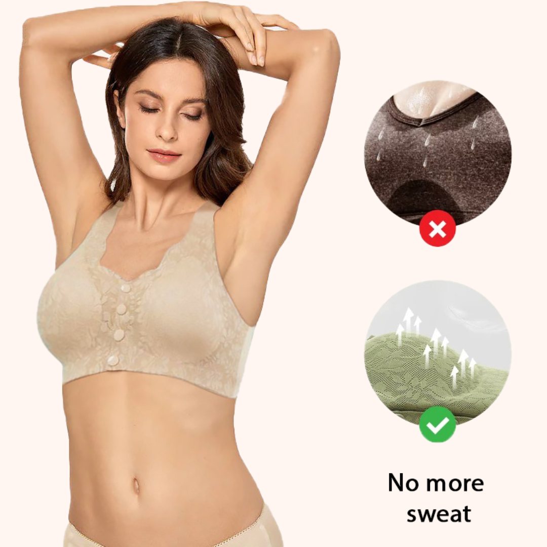 New Plusform Bra Instant Shaping Tan Flower Intimate Wear Womens