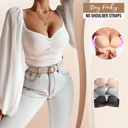 Lismali Bra - Front Buckle Strapless Wireless Bra