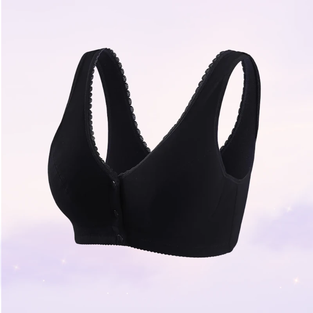 Lismali Pure Cotton Front Buckle Bra Large Size For Women