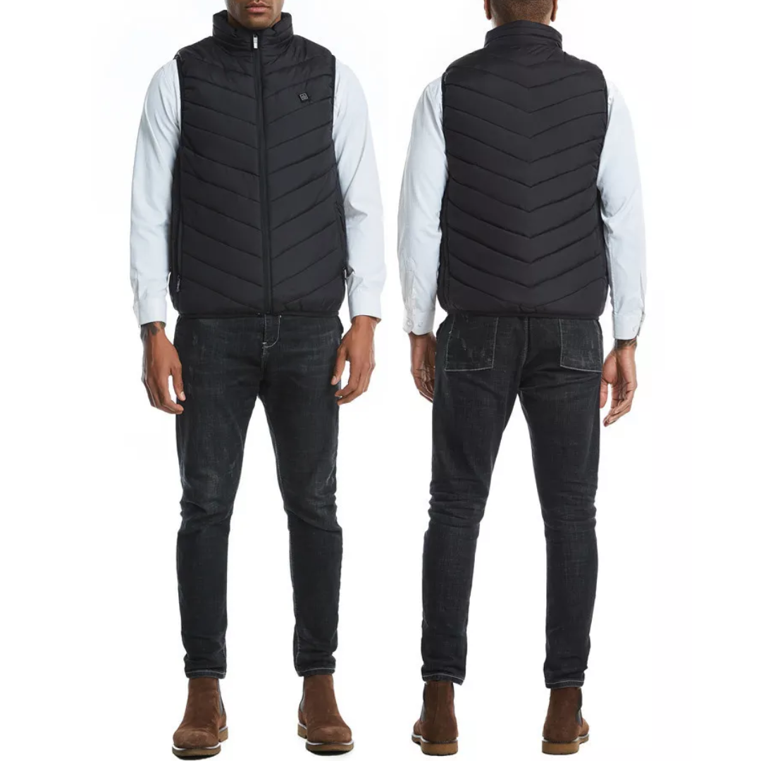 Black Heated Vest For Men