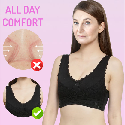 Front Snaps Bras for Women Comfy No Wire Bra Push Up Comfortable