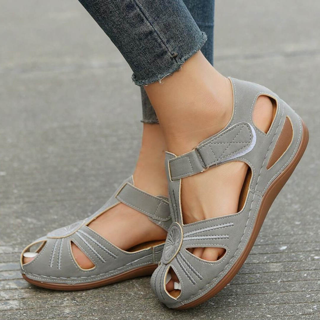 Airfleek Blossom Arch Support Wide Toe Box Closed Toe Sandals