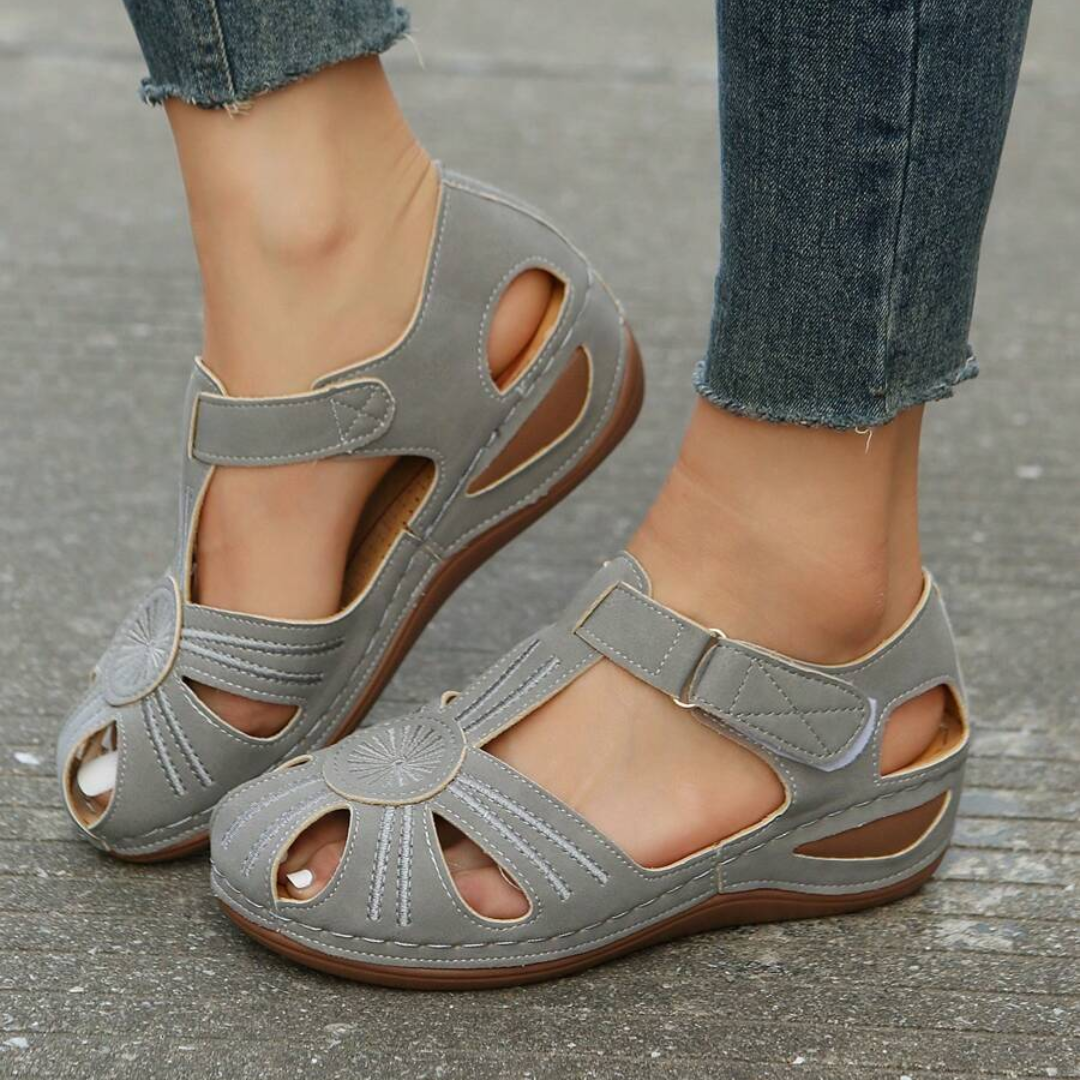 Airfleek Blossom Arch Support Wide Toe Box Closed Toe Sandals