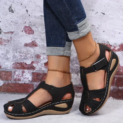 Airfleek Blossom Arch Support Wide Toe Box Closed Toe Sandals